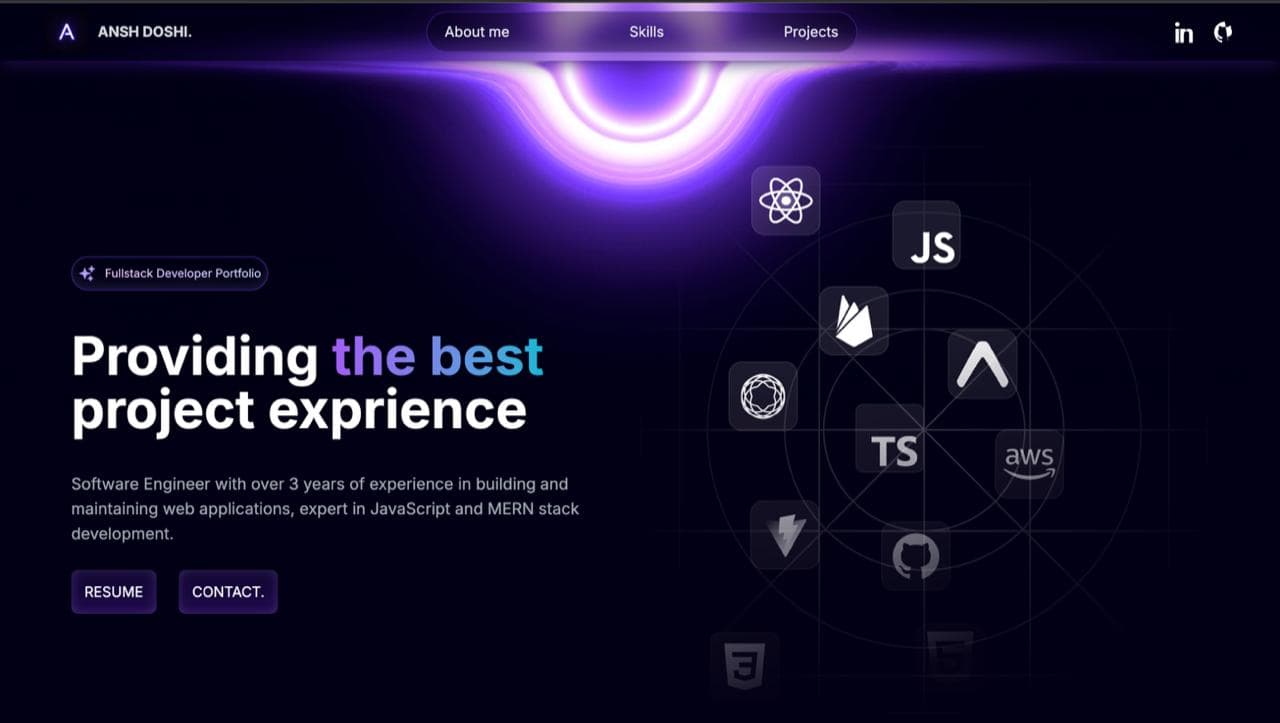 Ansh Doshi Portfolio Website